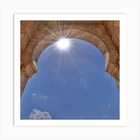 Sun Shining Through Arches Art Print