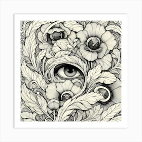 Eye Of The Flower Art Print