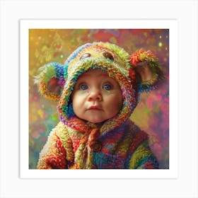 Child In A Colorful Outfit Art Print