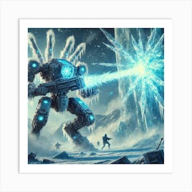 A Futuristic Sci Fi Depiction Of An Ice Lance Stri Art Print