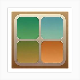 Colorful Gradient Squares Art Print