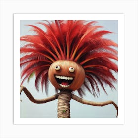 Red Haired Tree Art Print