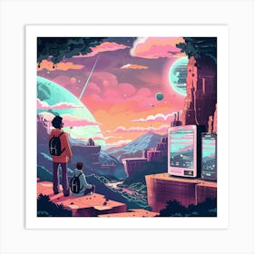 Pixel Art Art Print