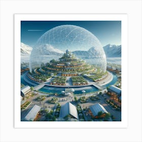 A Futuristic town 5 Art Print