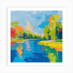 Abstract Park Collection Gorky Park Moscow Russia 3 Art Print