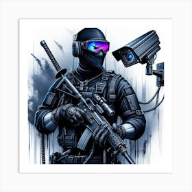 Modern ninja Art Print