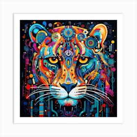 Psychedelic Tiger Art Print