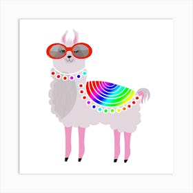 Rainbow Llama Art Print