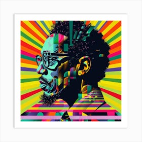 Man With Glasses 2 Art Print