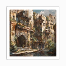 City By The Water Art Print