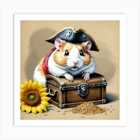 Pirate Hamster 6 Art Print