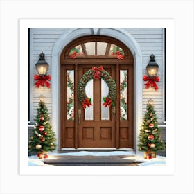 Christmas Door 181 Art Print