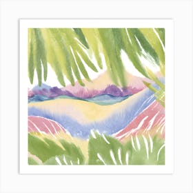 Landscape With Palm Trees Art Print