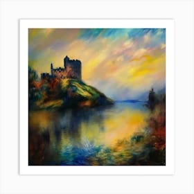 Castle By The Water Art Print