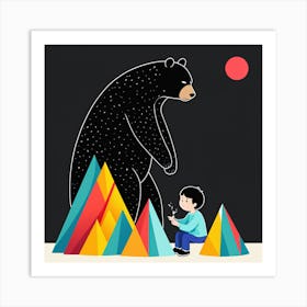 Bear In The Mountains 6 Art Print