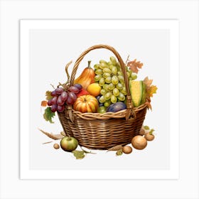 Basket Of Fruit Art Print