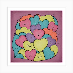 Heart Shaped Hearts Art Print