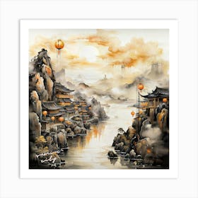 Chinese Landscape Painting Art Print