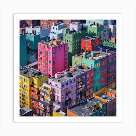 Buildings Outskirts Of New York City2 Art Print