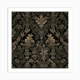 Damask Wallpaper Art Print