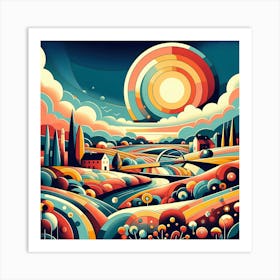 Abstract Landscape Painting 23 Art Print