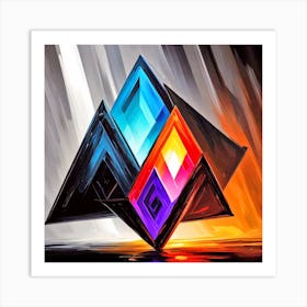 Abstract Triangles Art Print