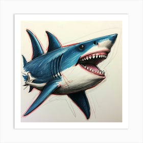 Great White Shark Art Print