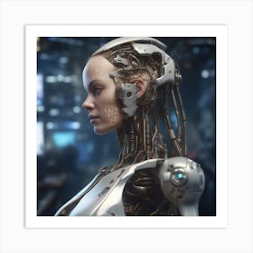 Cyborg Woman 65 Art Print