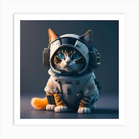 Cat Astronaut (43) Art Print