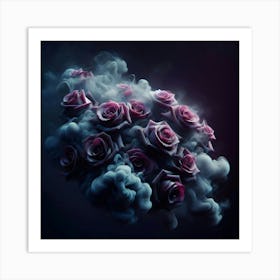 Smoke Roses Art Print