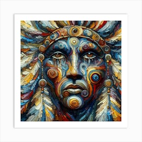 Native American Abstract Head Bust Copy Art Print