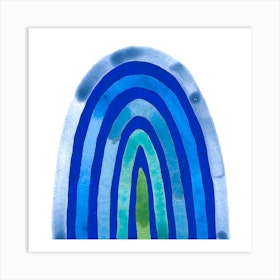 Lapis Lazuli Rainbow Square Art Print