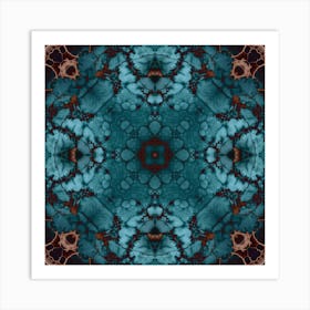 Pattern Texture Of Blue Bubbles And Spots Art Print