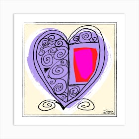 Hearts of Love The Color Purple joy by Jessica Stockwell Art Print