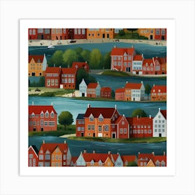 Swedish Town Art Print