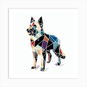 Geometric Dog 1 Art Print