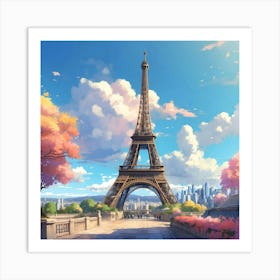 Paris Eiffel Tower 1 Art Print