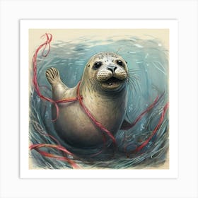 Seal In The Sea 1 Art Print