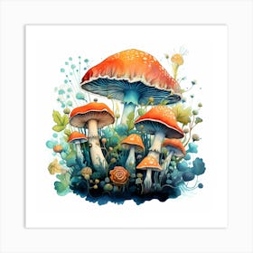 Mushroom Painting 8 Art Print