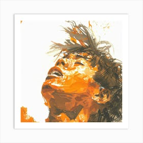 Girl With Hair Art Print