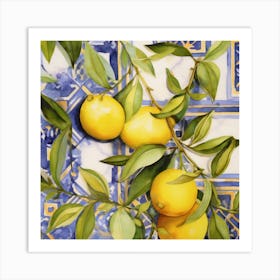 Italian Lemons And Olives Art Print