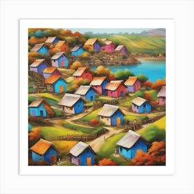 Colorful Houses Art Print