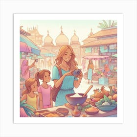 Asian Market Art Print