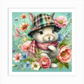 Bunny In Hat Art Print