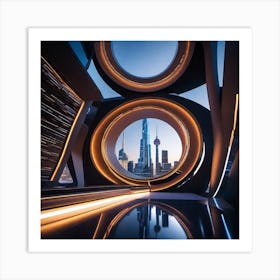 Futuristic Cityscape 137 Art Print