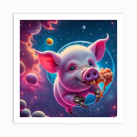 Space Pig Art Print