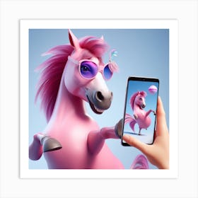 Pink Unicorn Art Print