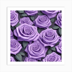Purple Roses 30 Art Print