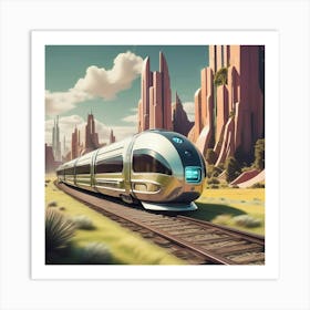 Futuristic Train 8 Art Print