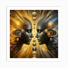 Two Faces Art Print